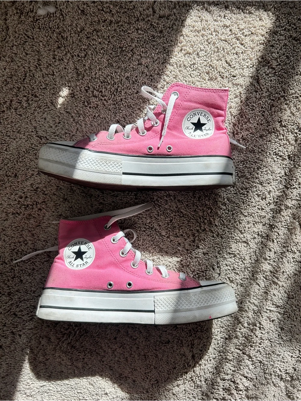 Pink High-Top Converse  Sneakers